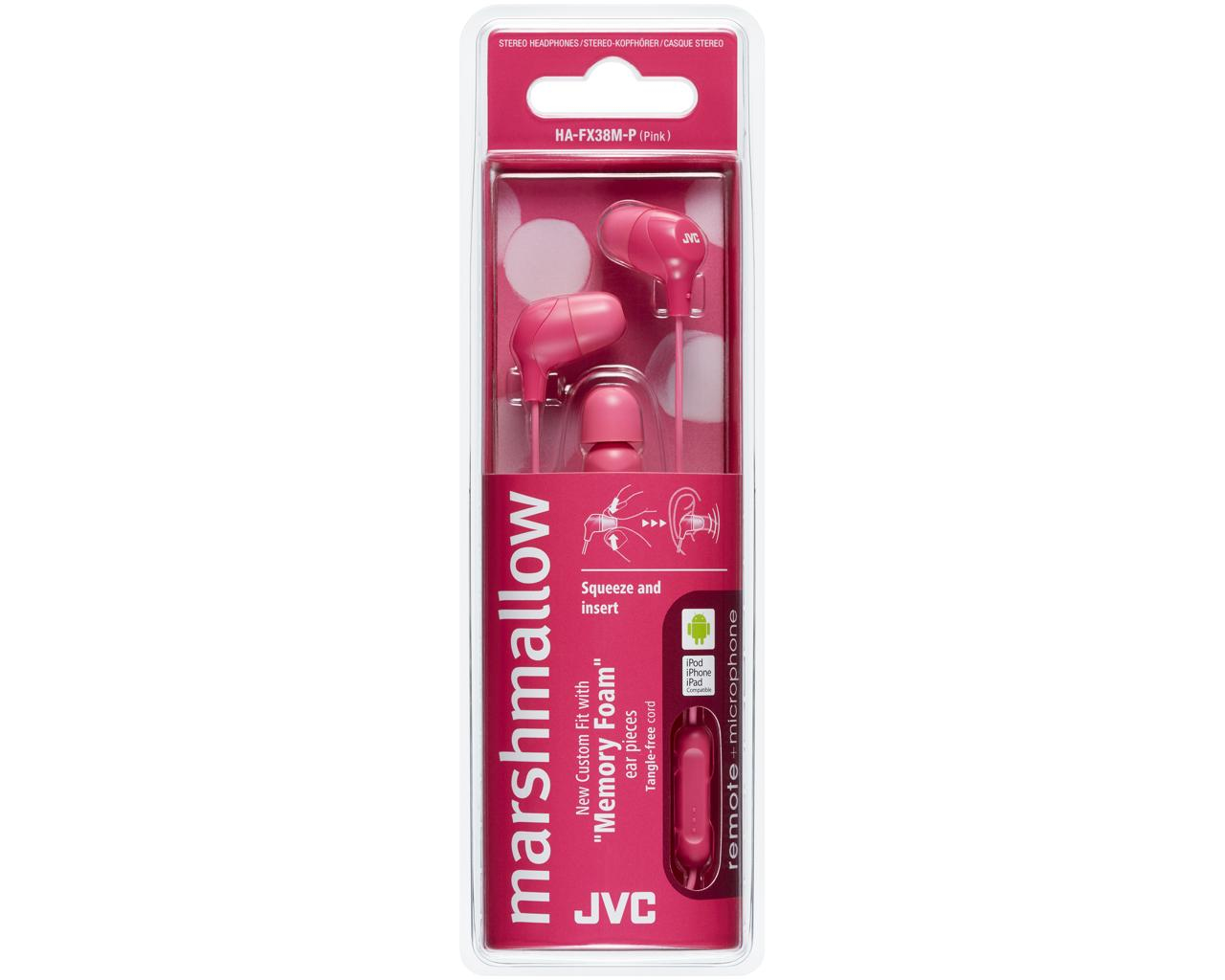 JVC HA-FX38M-P-E Inner ear headphones with remote & microphone – image 2