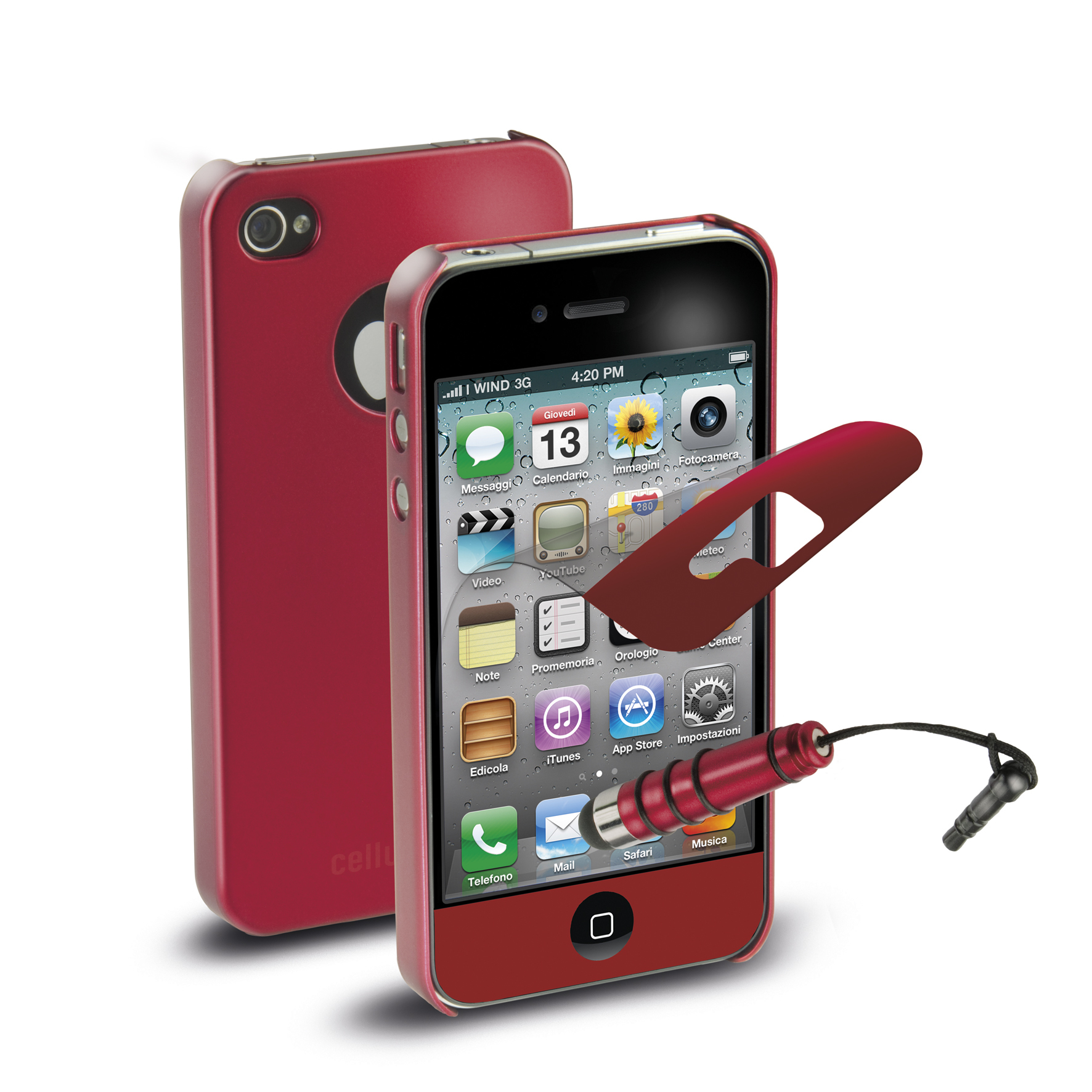 Cellularline VERNISSAGE mobile phone case Cover Red