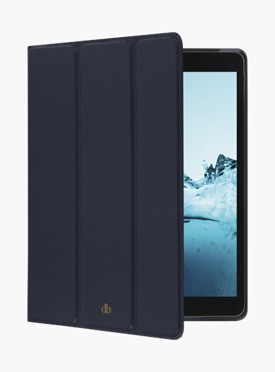 dbramante1928 Milan - Flip cover for tablet - full-grain pebbled leather - pacific blue - for Apple 10.2-inch iPad (9th generation)