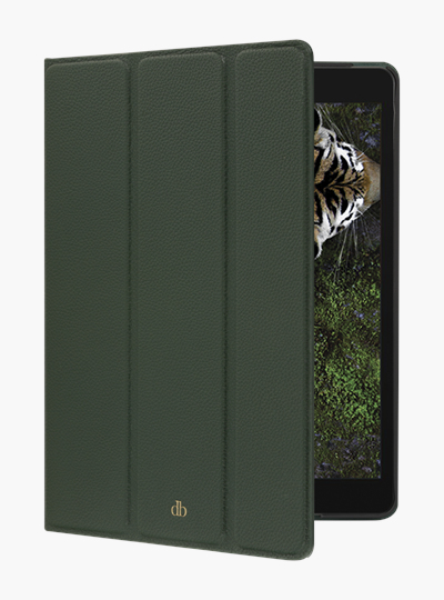 dbramante1928 Milan - Flip cover for tablet - full-grain pebbled leather - evergreen - 10.2" - for Apple 10.2-inch iPad (9th generation)
