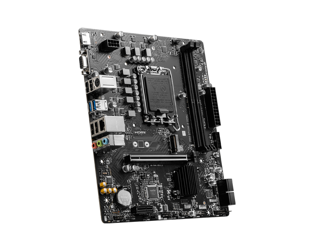 Tarjeta Madre MSI PRO B760M-E DDR4 - Socket 1700 - 2x DDR4 - 2133/3800/4800 MHz - HDMI - VGA - USB 2.0 - Micro ATX - PRO B760M-E DDR4 Tarjeta Madre MSI PRO B760M-E DDR4 - Socket 1700 - 2x DDR4 - 2133/3800/4800 MHz - HDMI - VGA - USB 2.0 - Micro ATX - PRO B760M-E DDR4
