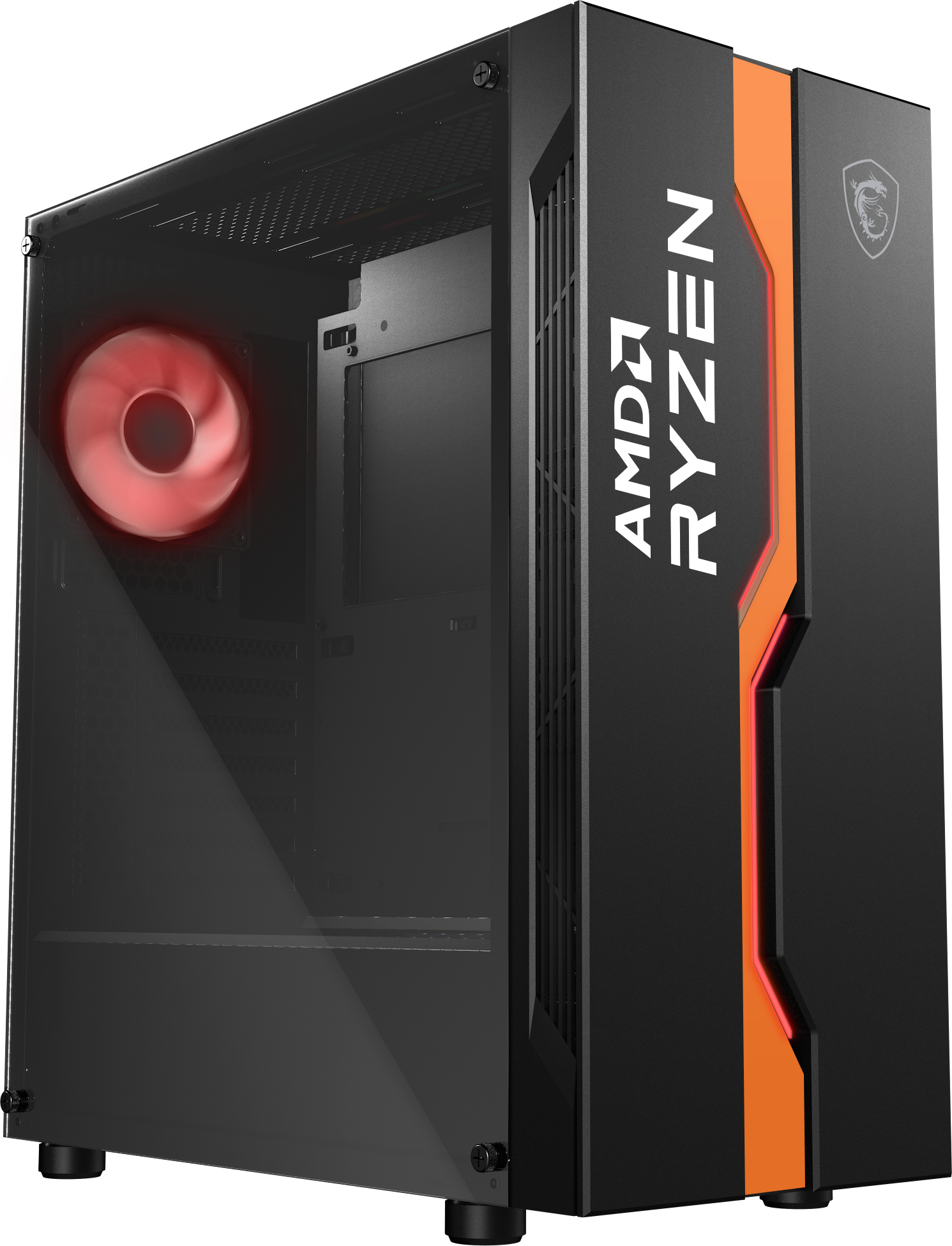 MSI MAG VAMPIRIC 011C Mid Tower Gaming Computer Case 'Black AMD RYZEN Edition – image 2