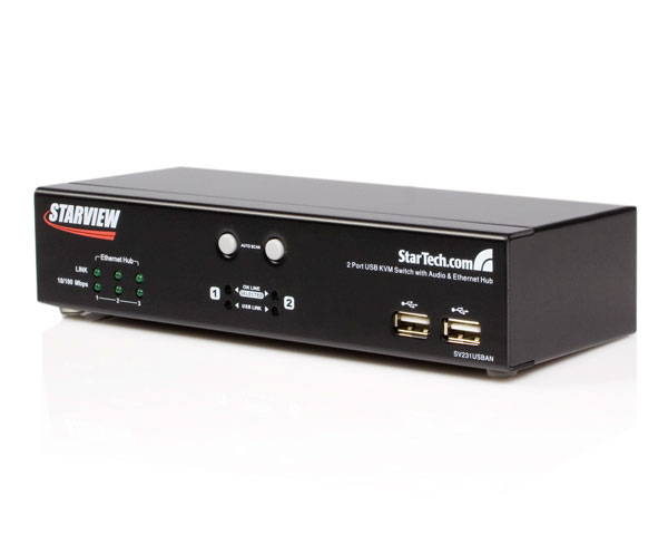 StarTech.com SV231USBAN KVM switch Black