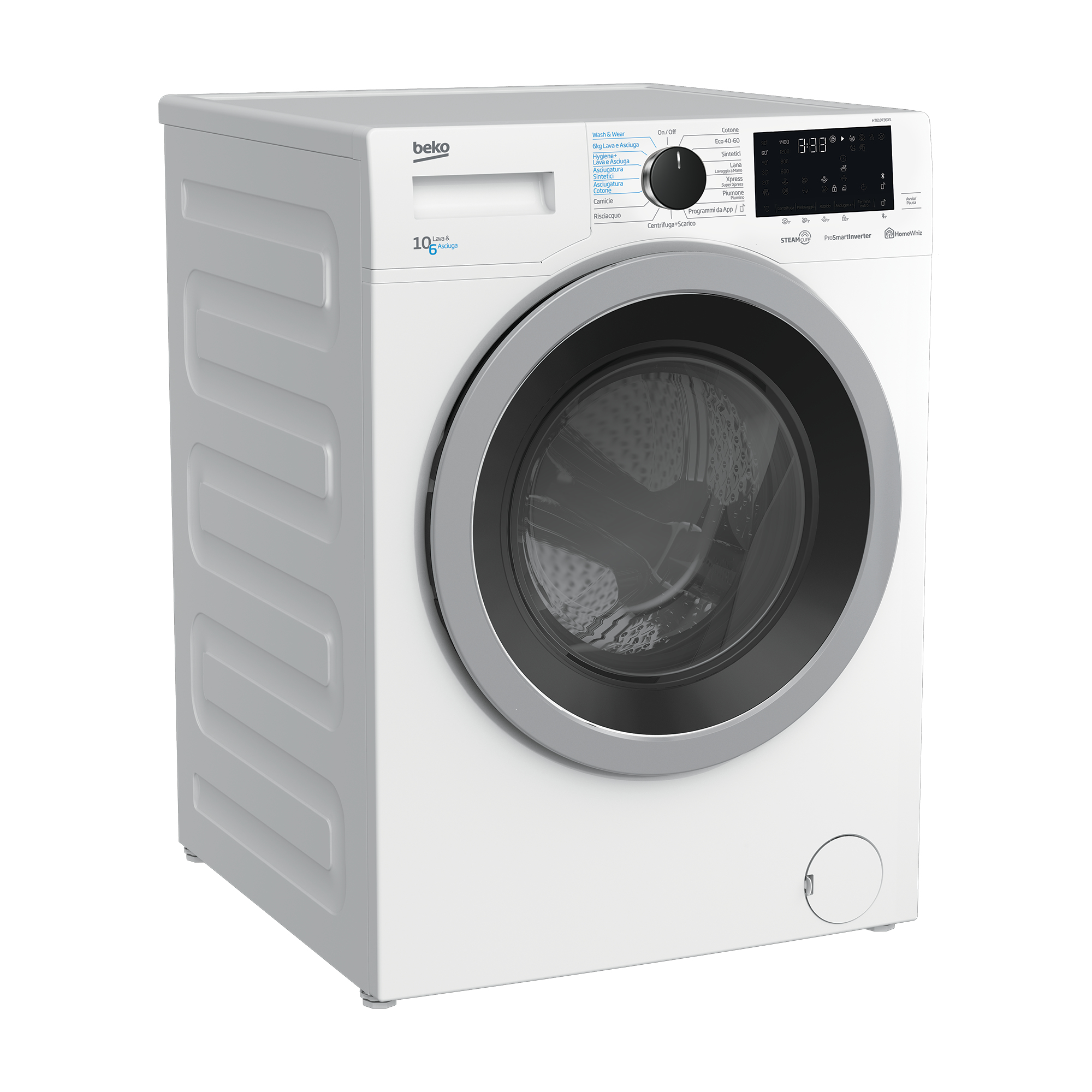 Beko HTE10736XS washer dryer Freestanding Front-load White – image 2