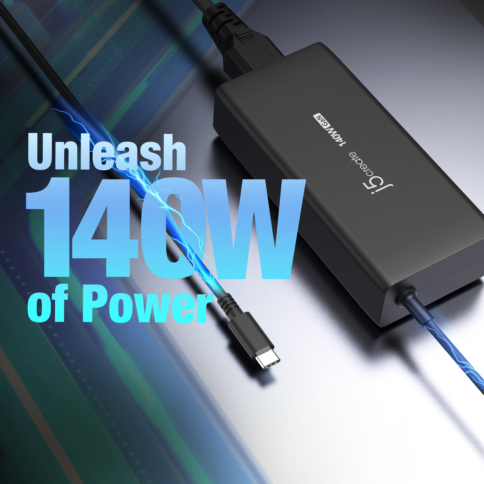 j5create JUP17140 140W GaN PD3.1 USB-C® - EU – image 4