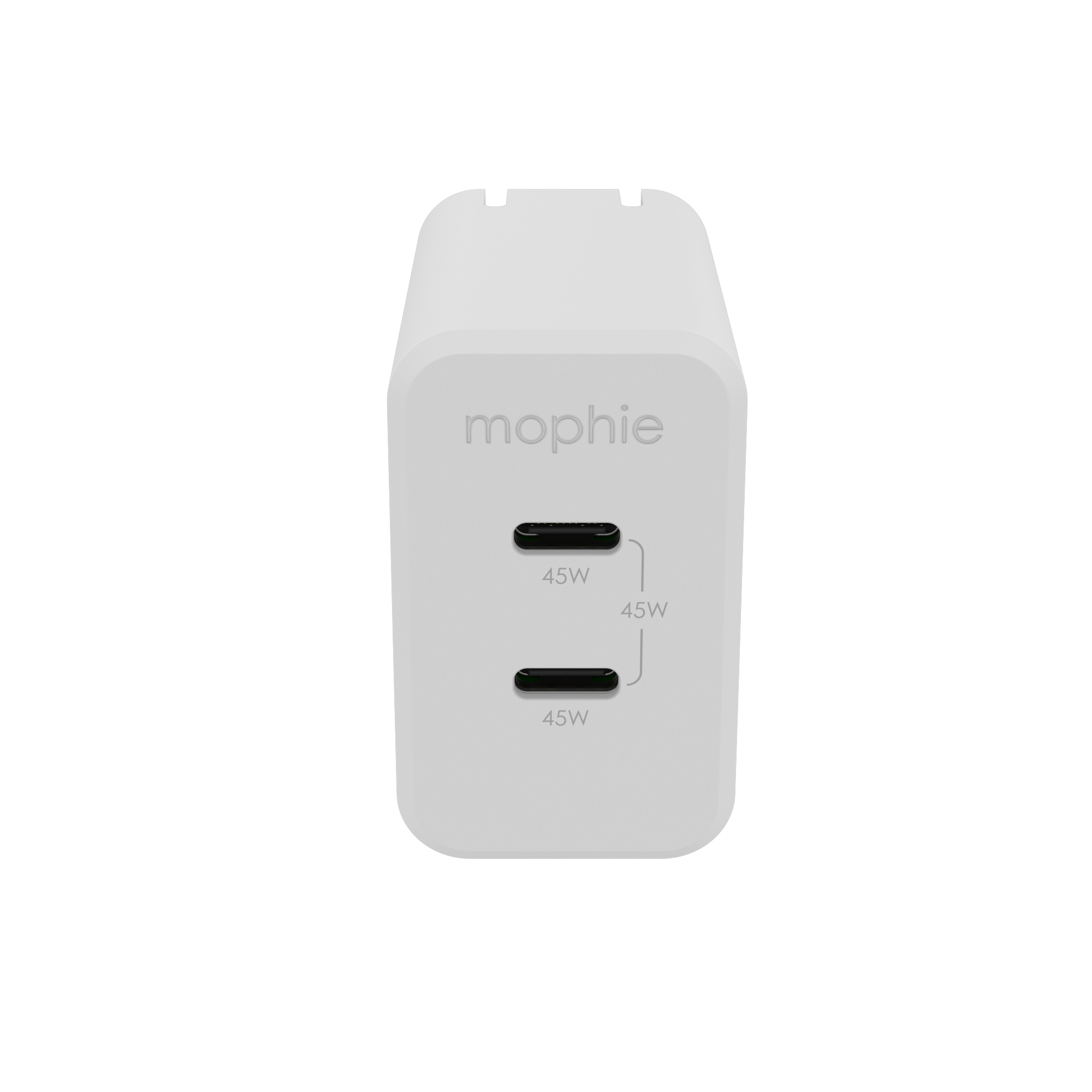 MOPHIEWALL ADAPTERUSBCPD DUAL45WGANWHITENA(2XUSBC)