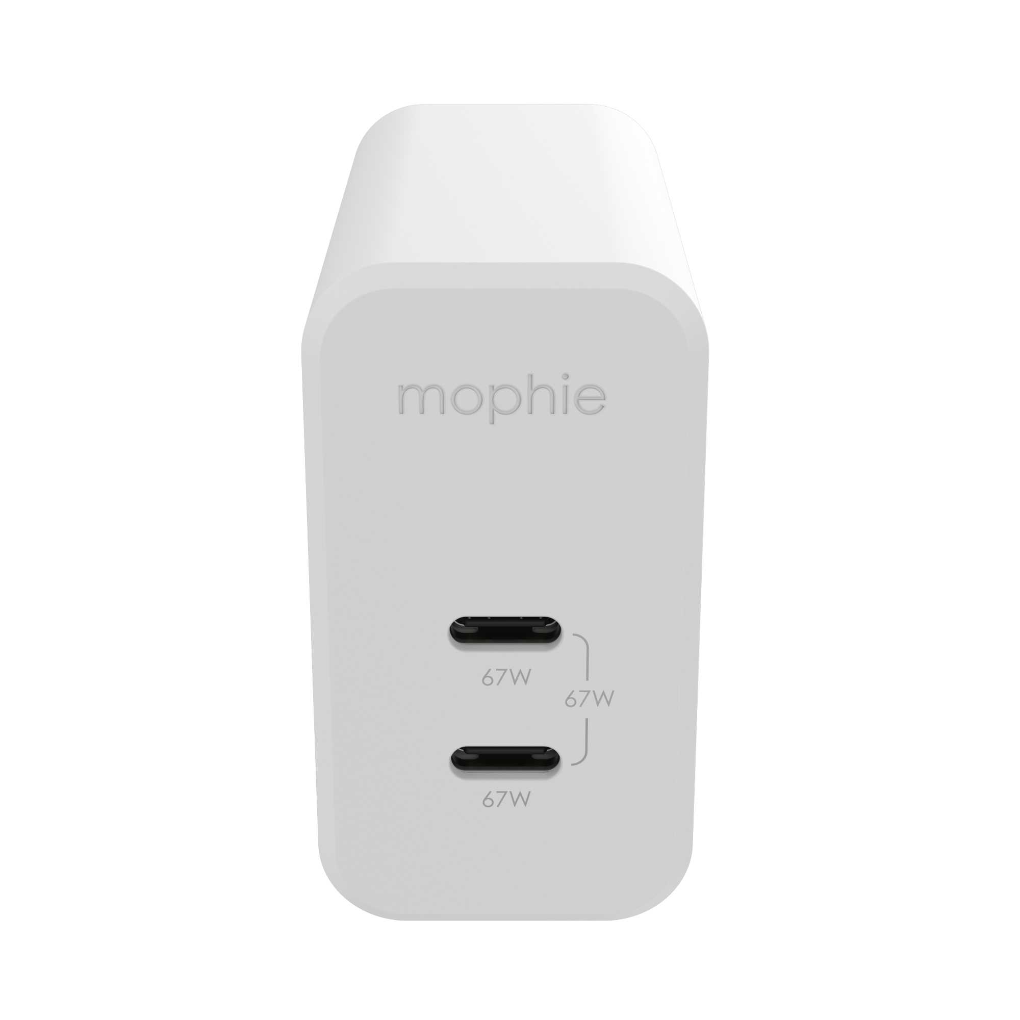 MOPHIEWALL ADAPTERUSBCPD DUAL67WGANWHITEAU(2XUSBC)