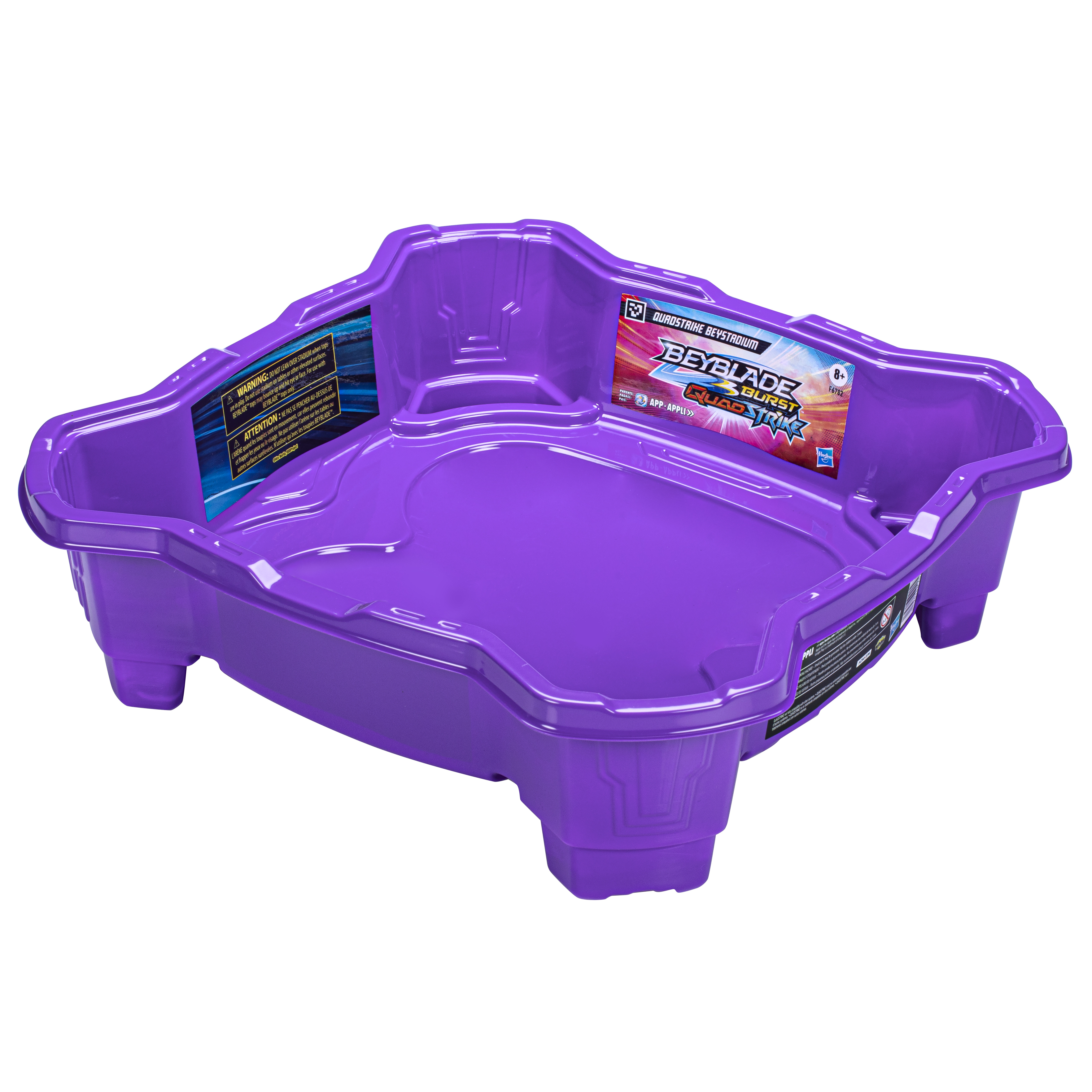 Beyblade Burst QuadStrike Dönen Top Stadyumu, Mor Plastik