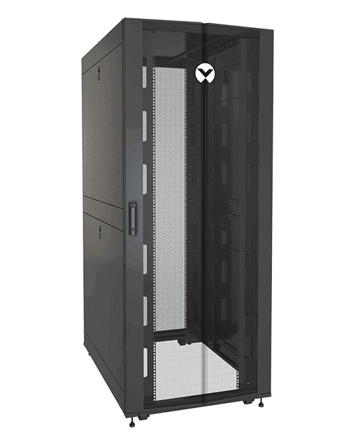 Vertiv VR3350TAA rack cabinet 42U Freestanding rack Black, Transparent