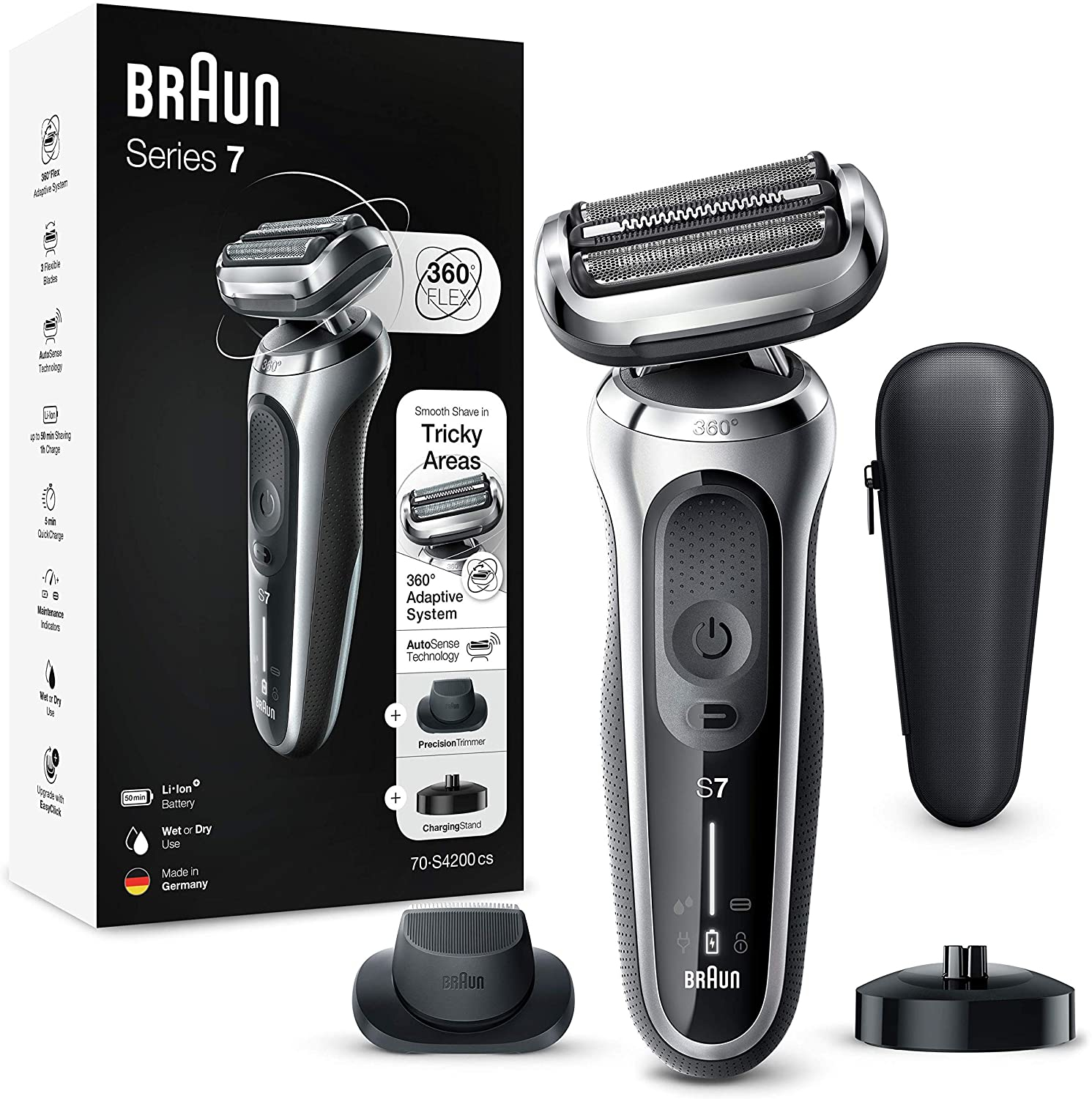Braun Series 7 70-S4200cs Foil shaver Trimmer Silver – image 1