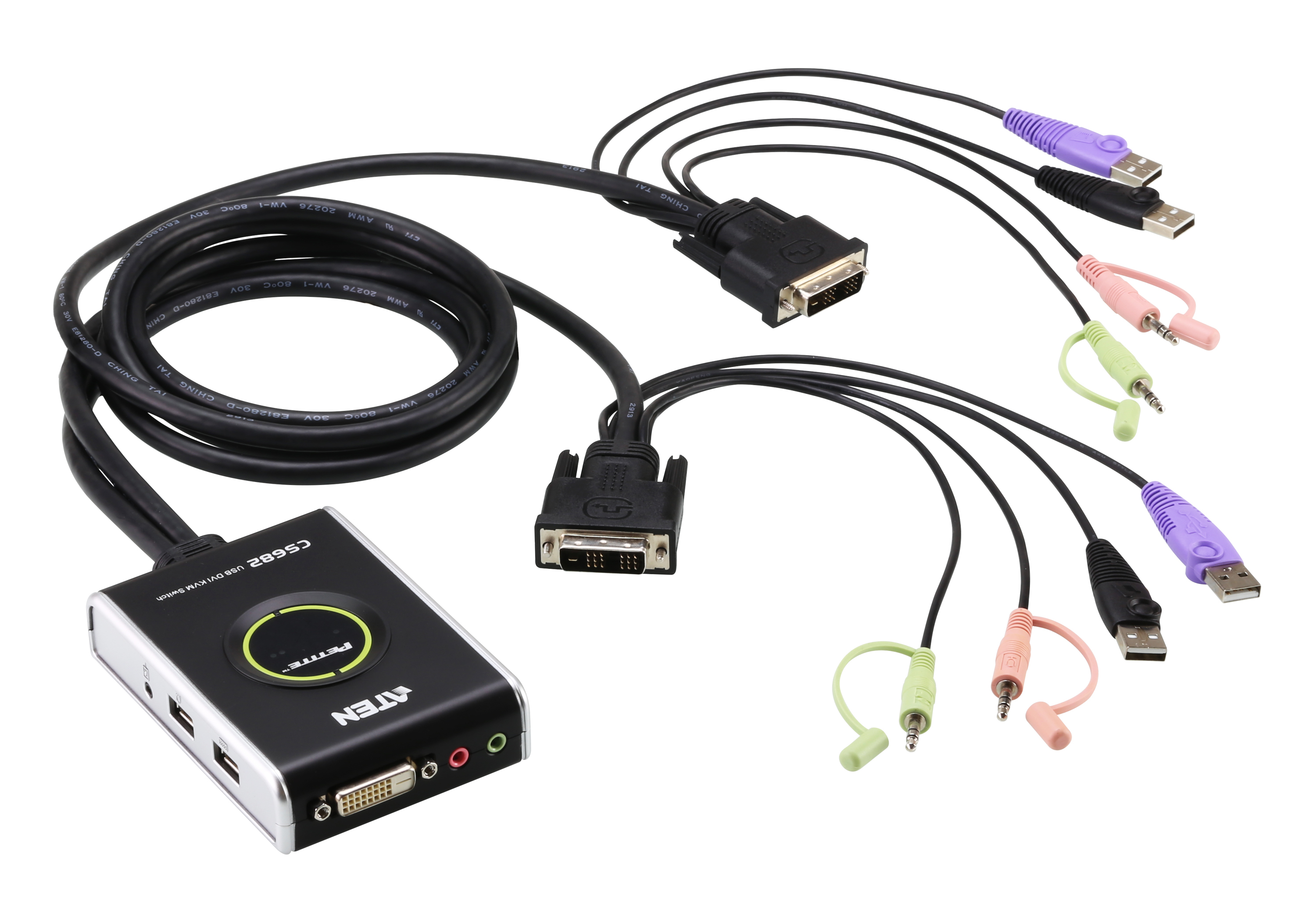 ATEN CS682 - KVM / audio / USB switch - 2 x KVM / audio / USB - 1 local user - desktop