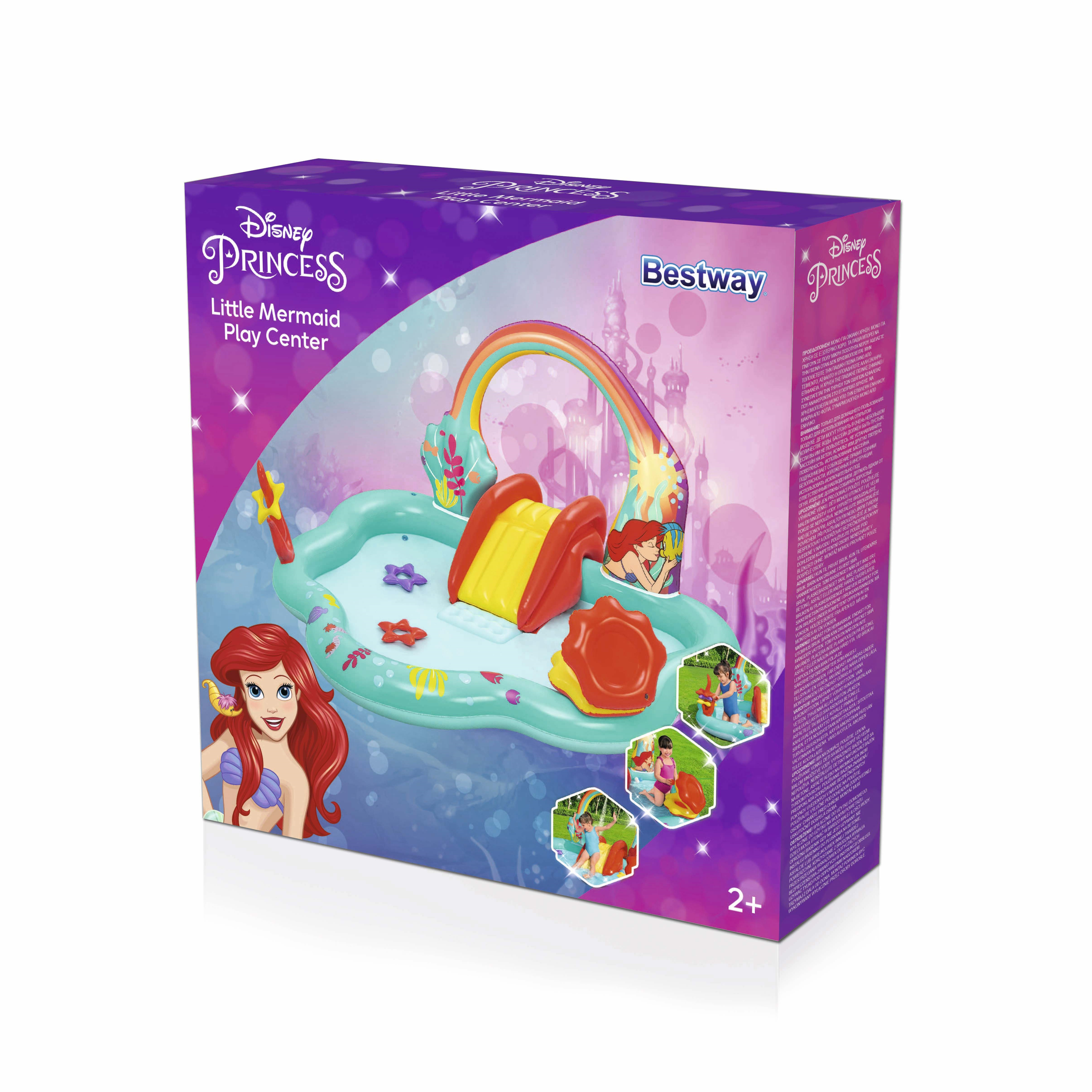 صورة مركز لعب قابل للنفخ بست واي Disney Little Mermaid 2.21 م × 1.93 م × 1.17 م