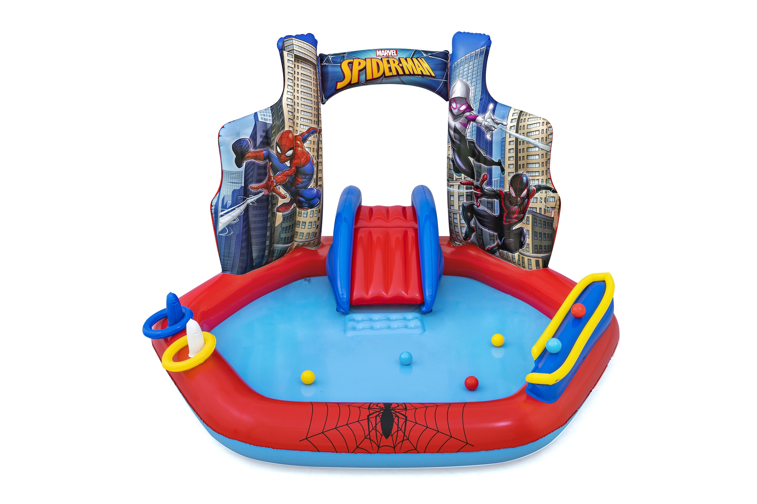 Resim Örümcek Adam Şişme Oyun Merkezi 2.11 m x 2.06 m x 1.27 m