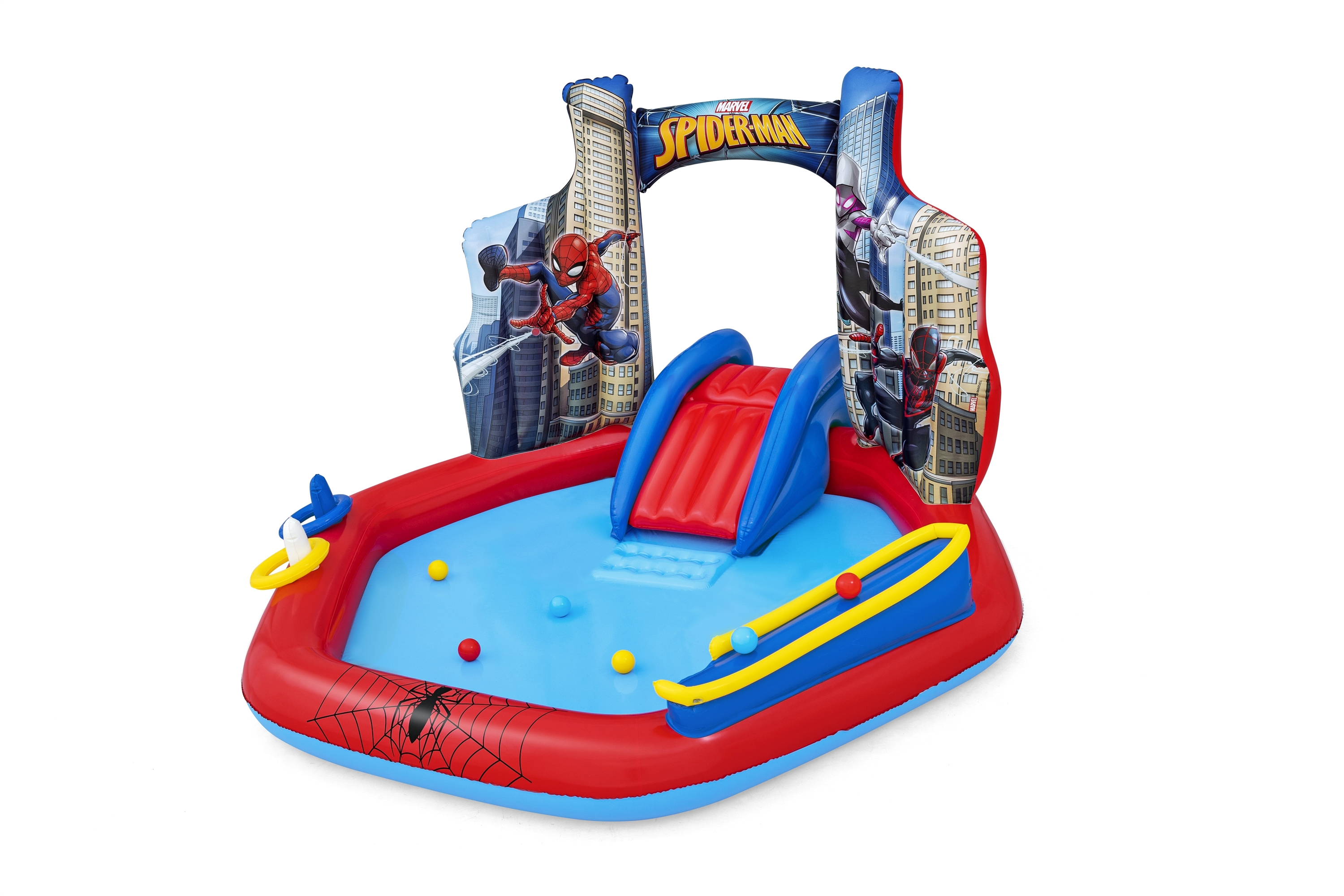 Resim Örümcek Adam Şişme Oyun Merkezi 2.11 m x 2.06 m x 1.27 m