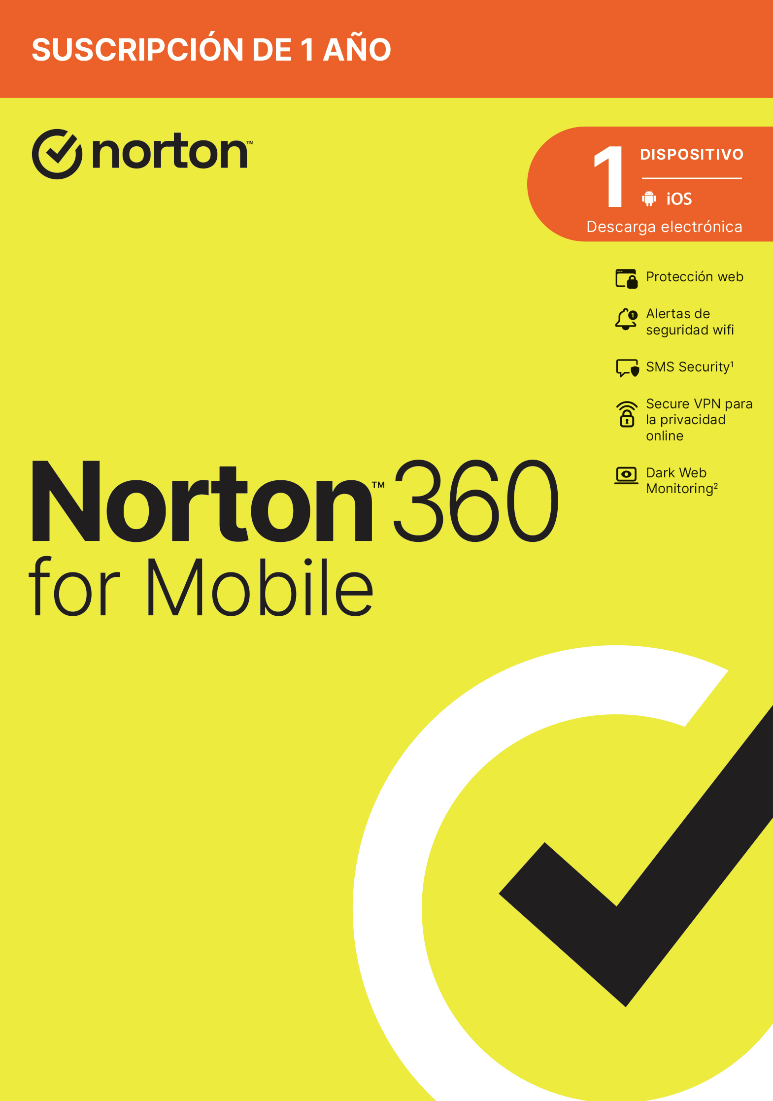 Norton 360 Mobile Sicurezza antivirus Base Portoghese 1 licenza/e 1 anno/i
