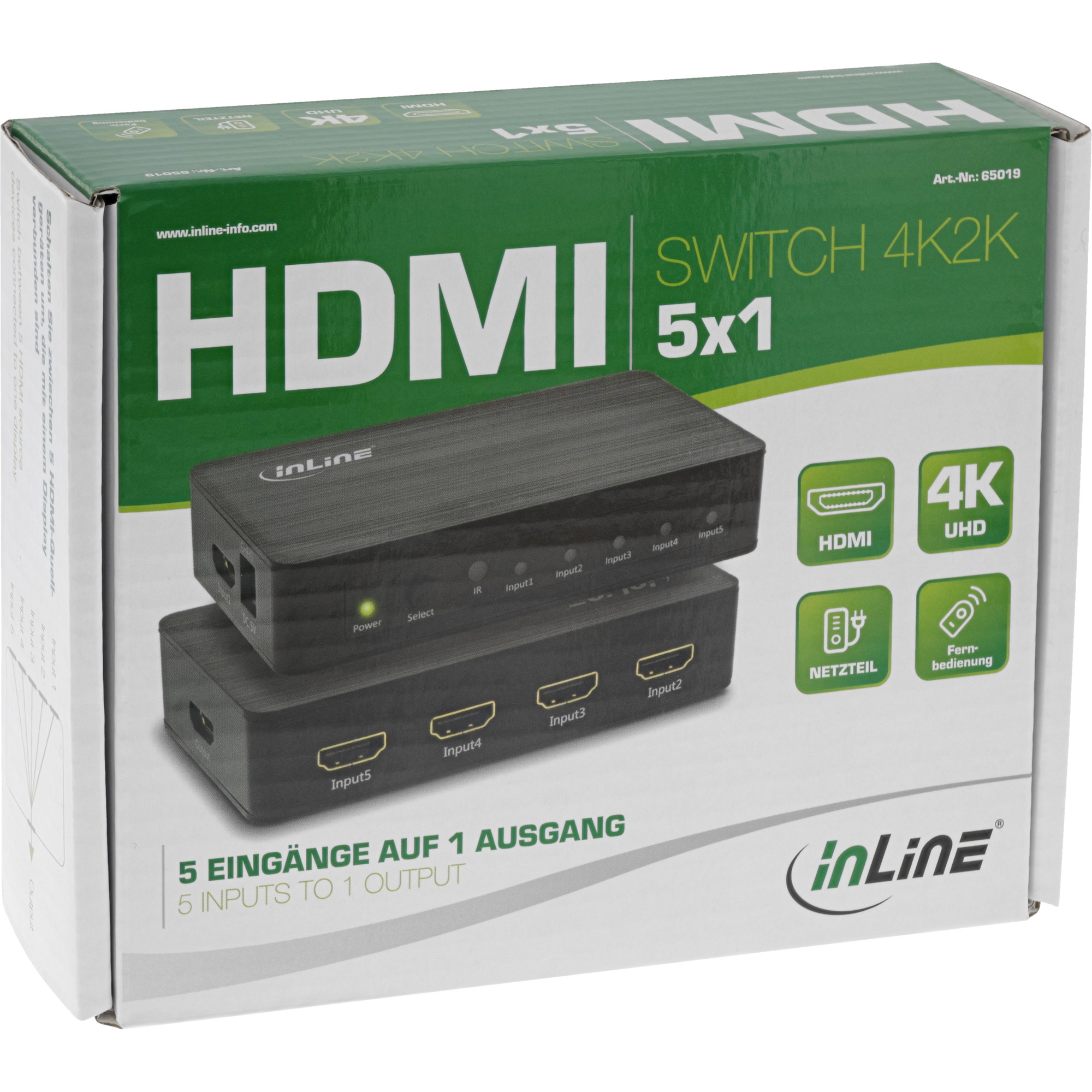InLine HDMI Switch, 5 port, 4K2K@60Hz, HDCP 2.2 – image 6