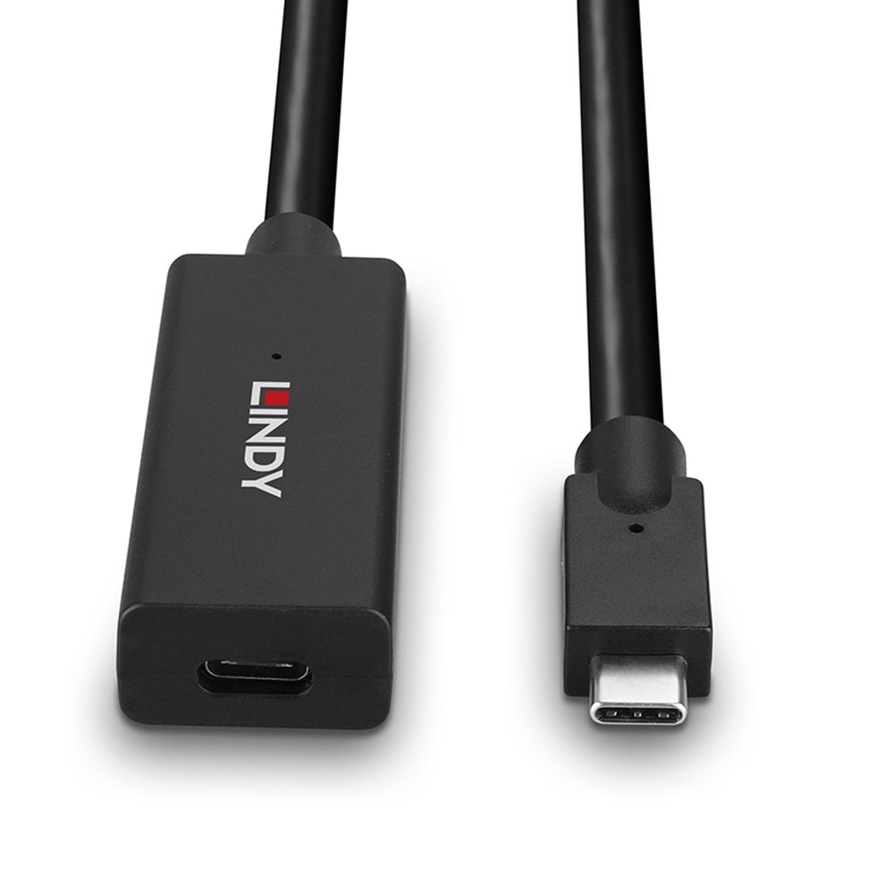 صورة كيبل توسعة USB-C اكتيف ليندي 43364 USB 3.2 Gen 2 بطول 5 أمتار أسود