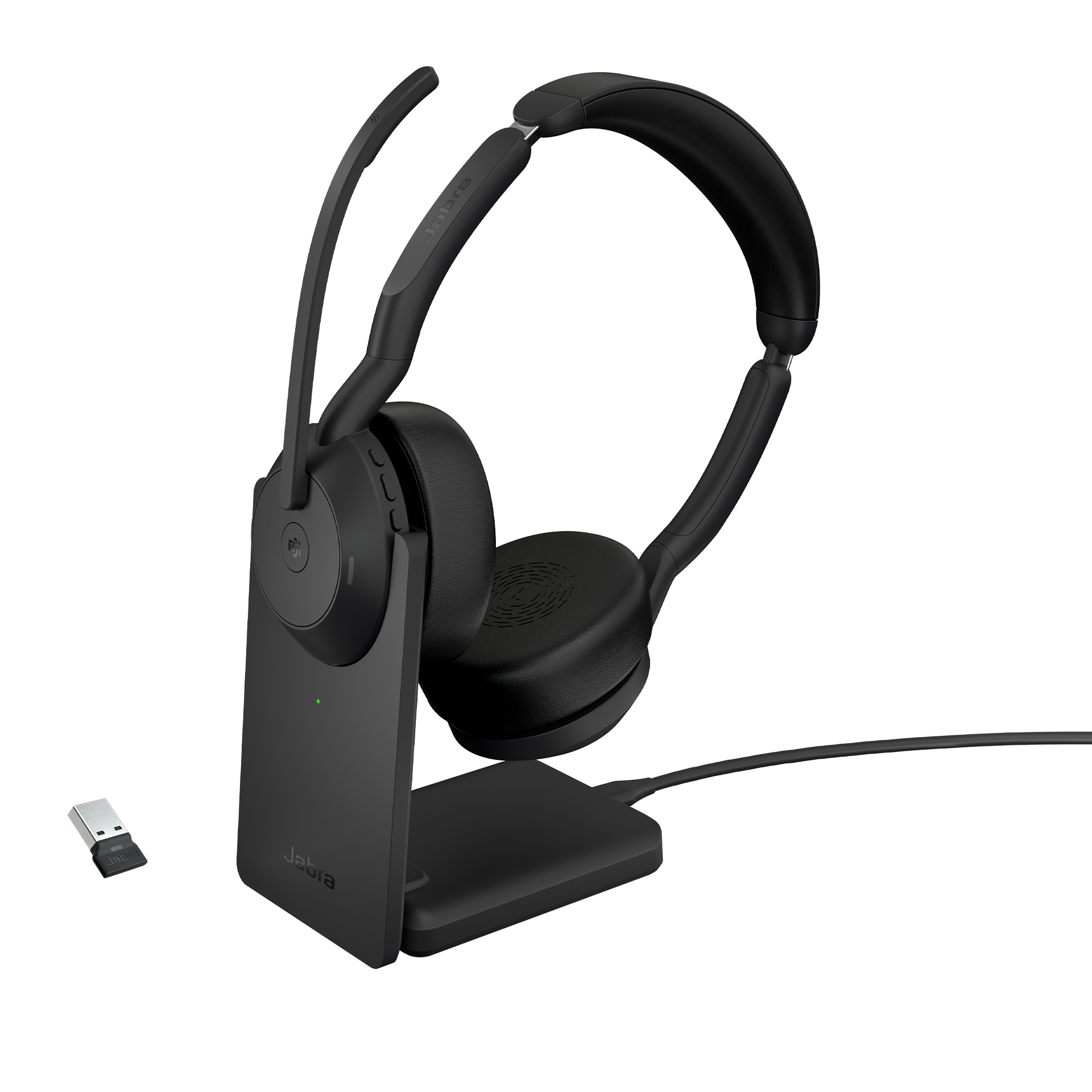 Jabra Evolve2 55 Headset Kabel & Trådlös Huvudband Kontor/callcenter Bluetooth Laddningsställ Svart