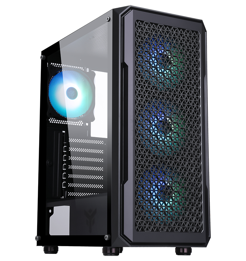 itek ITGCAST33B computer case Midi Tower Black image 1