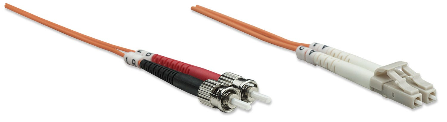 INTELLINET LWL Anschlusskabel LC/ST 5m  Multimode OM1 orange Lichtwellenleiterkab