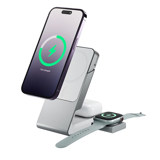 ALOGIC MSCDDAWCWH Caricabatterie per dispositivi mobili Auricolare Smartphone Orologio intelligente Bianco USB Carica wireless