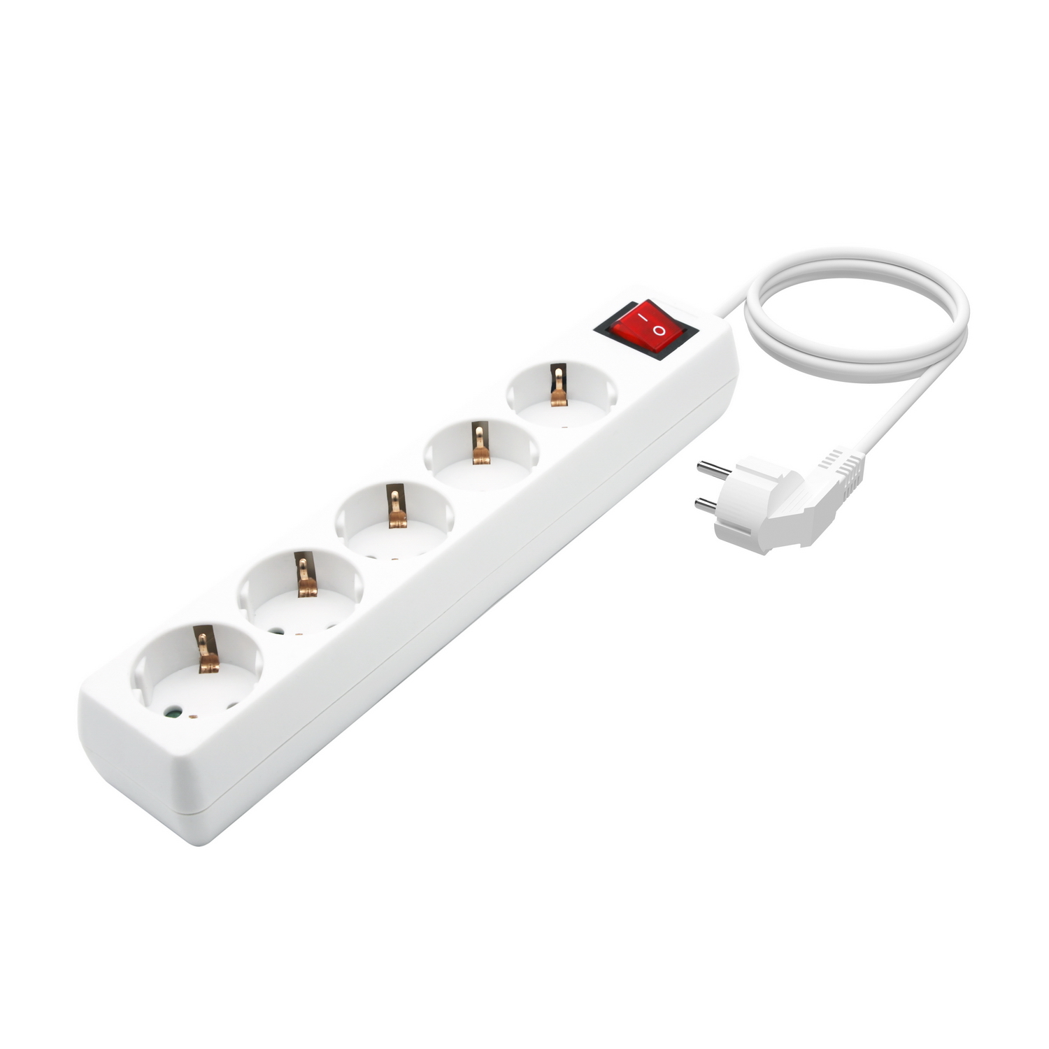 Resim AISENS A154-0651 Güç Dağıtıcı, 5 x Tip F Priz, 1.4m Kablo, Beyaz