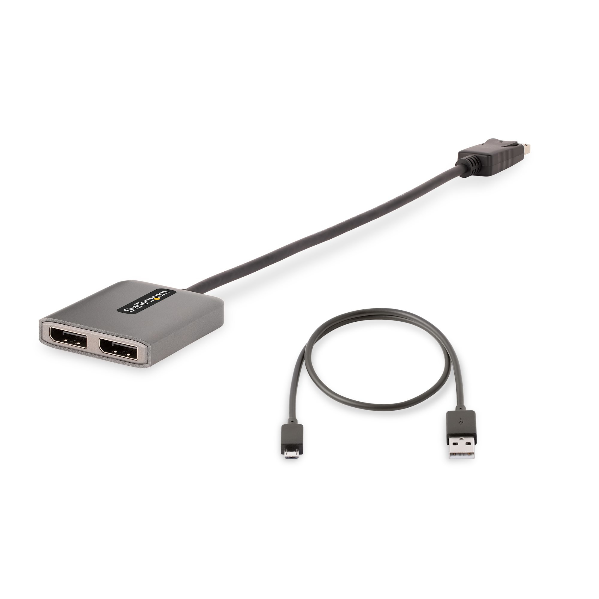 Resim StarTech.com MST14DP122DP 1ft DisplayPort MST Hub, DP 1.4 - 2x DVI Adaptör, 4K 60Hz, USB Güçlü