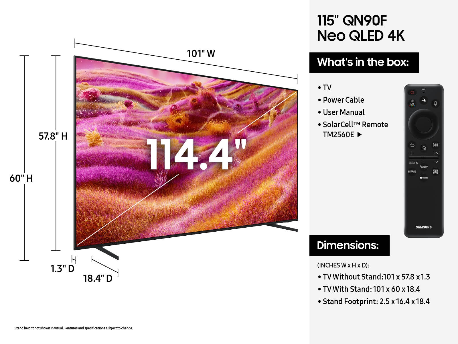 Samsung QN90F QN115QN90FFXZA TV 2.92 m (115") 4K Ultra HD Smart TV Wi-Fi Black – image 4