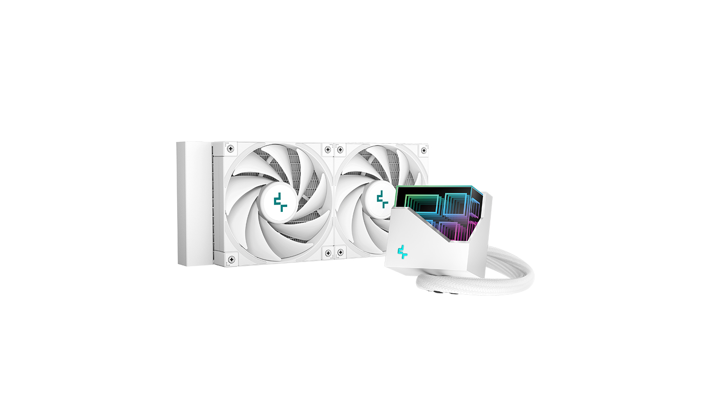 Enfriamiento Líquido DeepCool LT520 WH - 2 Ventiladores - 2250 RPM - RGB - Blanco - R-LT520-WHAMNF-G-1