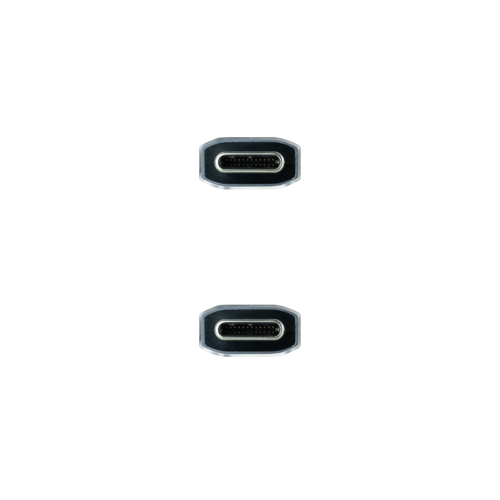 Resim Nanocable 10.01.4102-COMB USB-C - USB-C 3.2 Gen 2 Kablo, 10 Gbps, 100W PD, 2m, Siyah/Gri