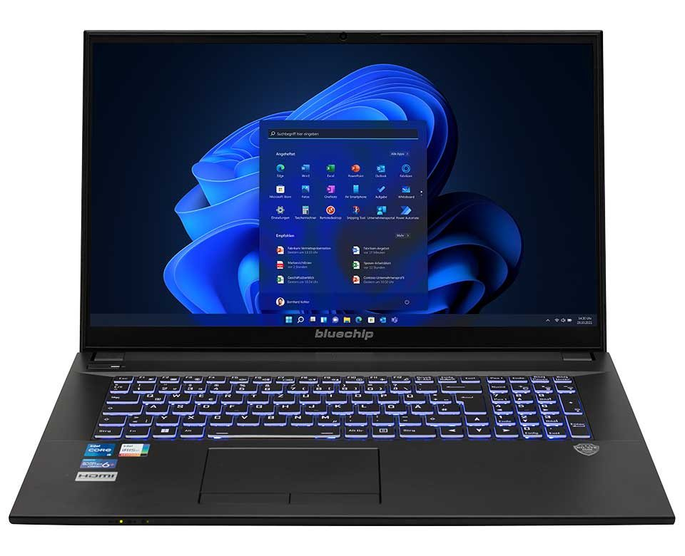 bluechip TRAVELline B17W27 Intel Core i5 i5-1335U Computer portatile 439 cm (17.3") Full HD 16 GB DDR4-SDRAM 500 GB SSD Wi-Fi 6