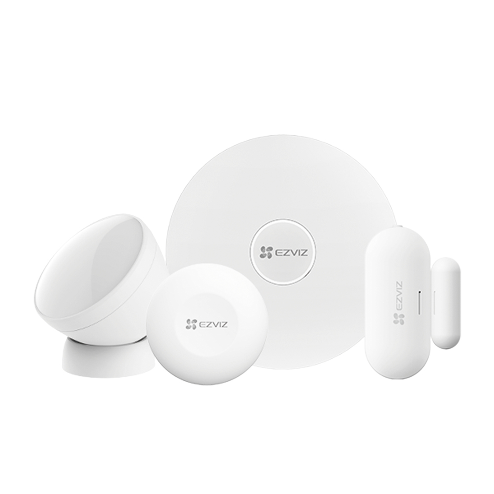 Kit de Seguridad Ezviz CS-B1 - Hub CS-A3 - Sensor PIR CS-T1C - Contacto Magnético CST2C - Botón inteligente CS-T3C - CS-B1