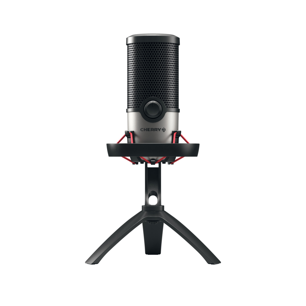 CHERRY UM 6.0 USB MICROPHONE, WITH SHOCK MOUNT FOR STREAMING AND OFFICE USE.