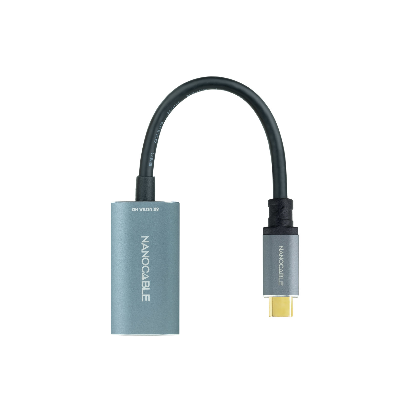 Resim Nanocable 10.16.4104-G USB-C - DisplayPort Adaptör Kablosu, 0.15m, Gri