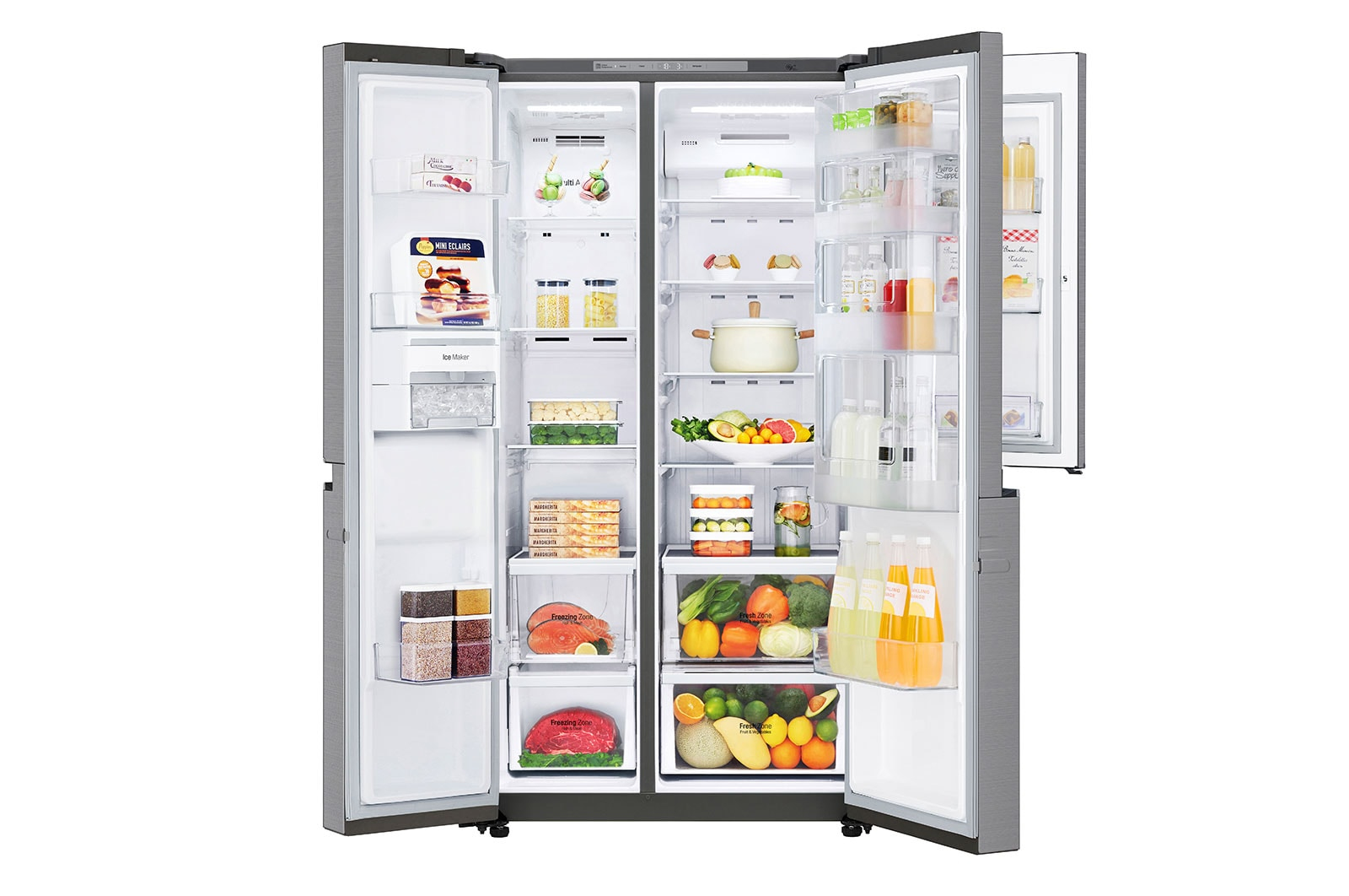 LG LS65MDP side-by-side refrigerator Freestanding Silver – image 3