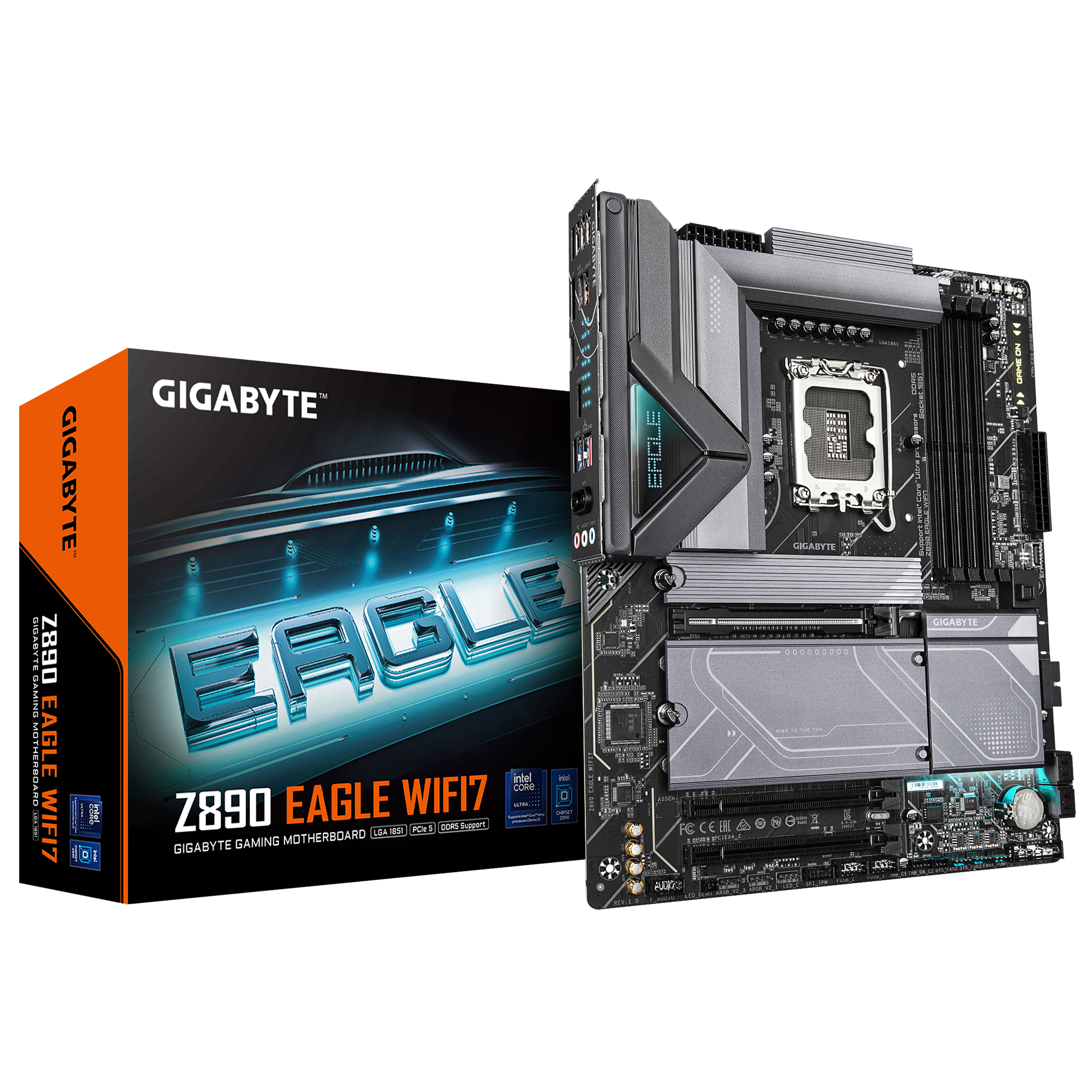 GIGABYTE Z890 EAGLE WIFI7 Scheda Madre - Supporta CPU Intel Core Ultra (Serie 2) VRM a 1412 fasi fino a 8800MHz DDR5 (OC) 1xPCI