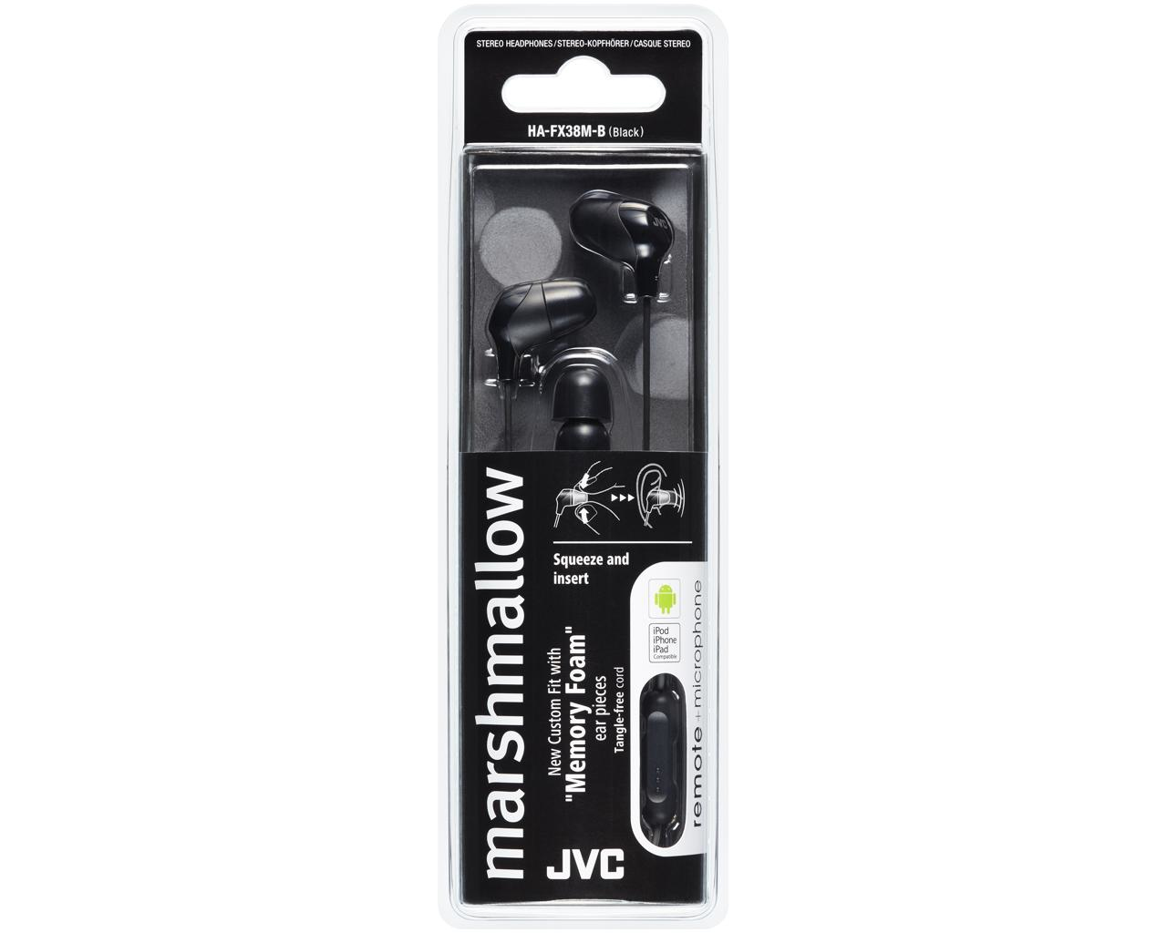 JVC HA-FX38M-B-E Inner ear headphones with remote & microphone – image 2