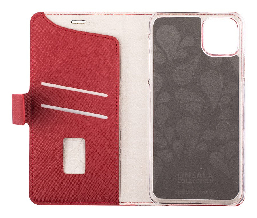 Onsala Wallet Case Saffiano Red - iPhone 11 Pro Max – image 4