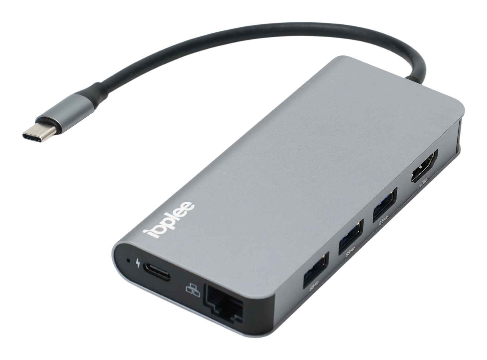 IOPLEE IOPEXTHE8IN1607 interface hub USB Type-C 5000 Mbit/s Grey – image 1