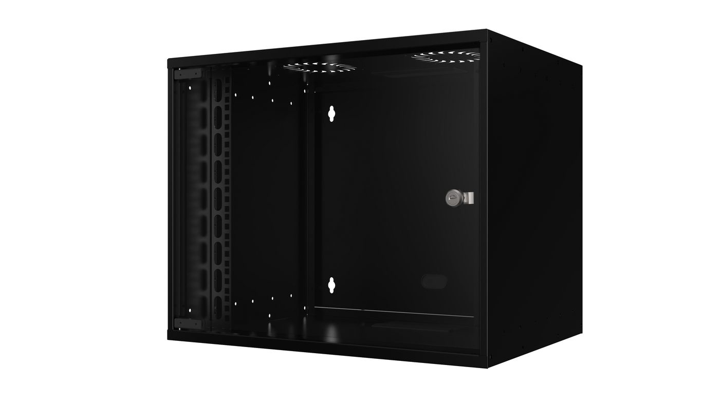 Lanview RUM09U40MNBL rack cabinet 9U Wall mounted rack Black – image 1