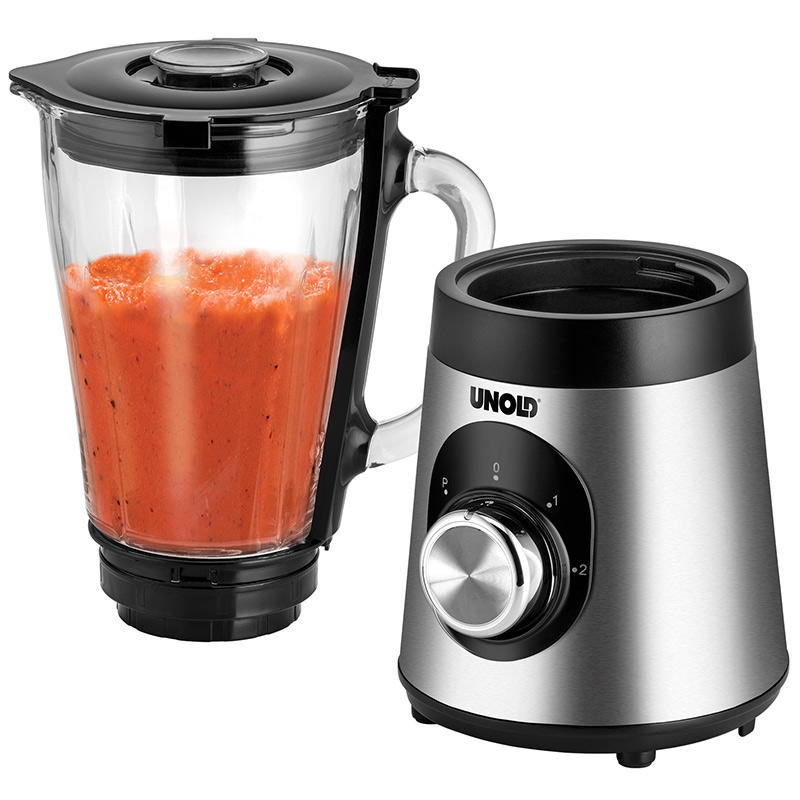 Unold Edel 1.5 L Tabletop blender 500 W Black, Stainless steel, Transparent – image 3