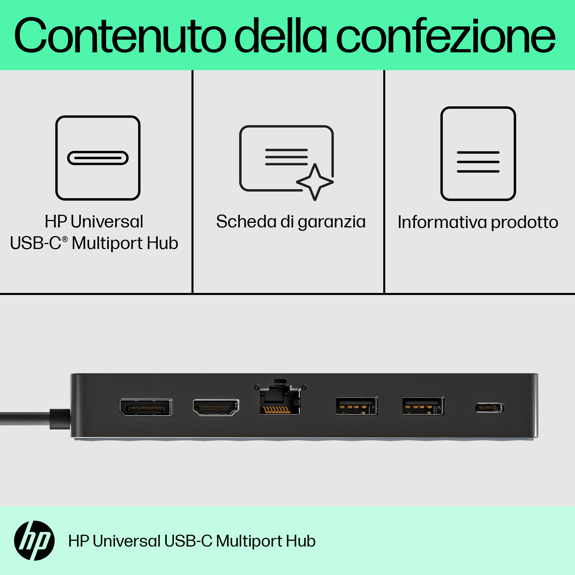 HP Universal USB-C Multiport Hub. Connectivity technology: Docking, Host interface: USB 3.2 Gen 2 (3.1 Gen 2) Type-C. Prod
