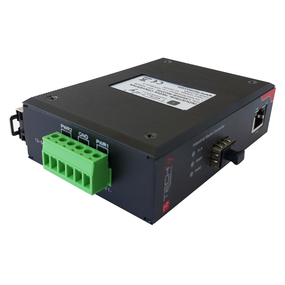 Techly I-SWHUB-IND3100 network media converter 1000 Mbit/s Multi-mode, Single-mode Black – image 5