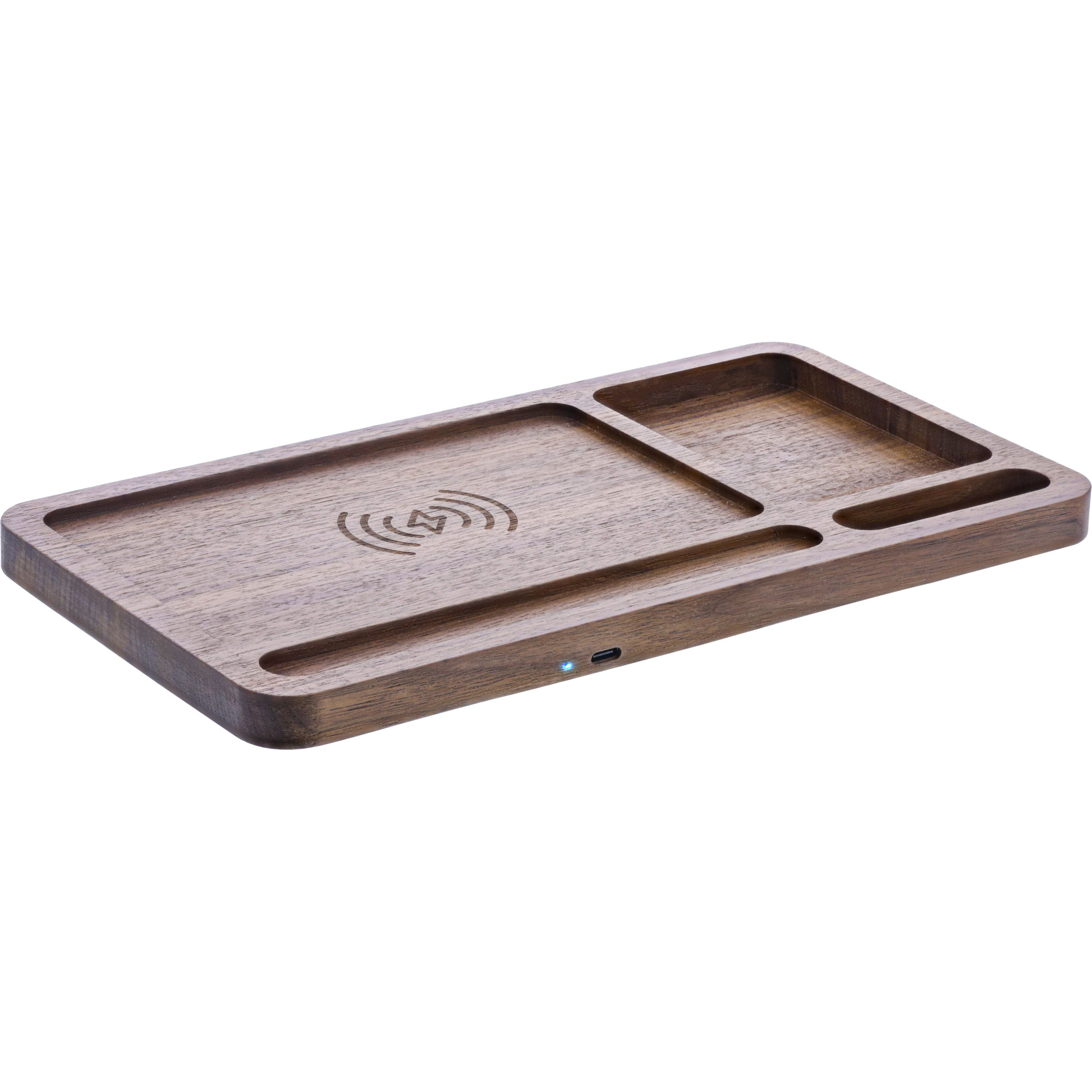 InLine WoodCharge - Organizer with integrated Qi charging surface – image 2