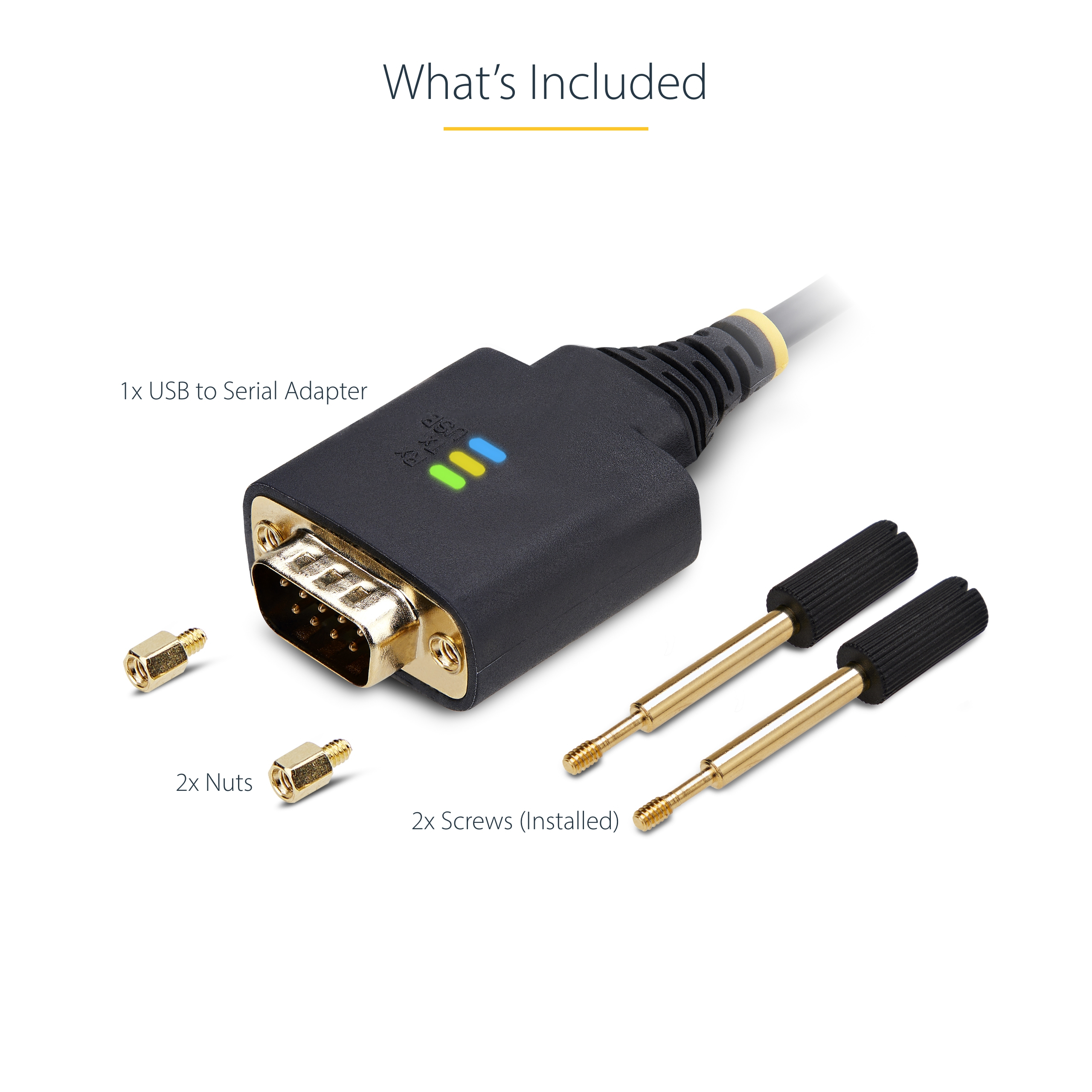 Resim StarTech.com 1P6FFC-USB-SERIAL 2m USB - DB9 Seri Adaptör Kablosu, Siyah