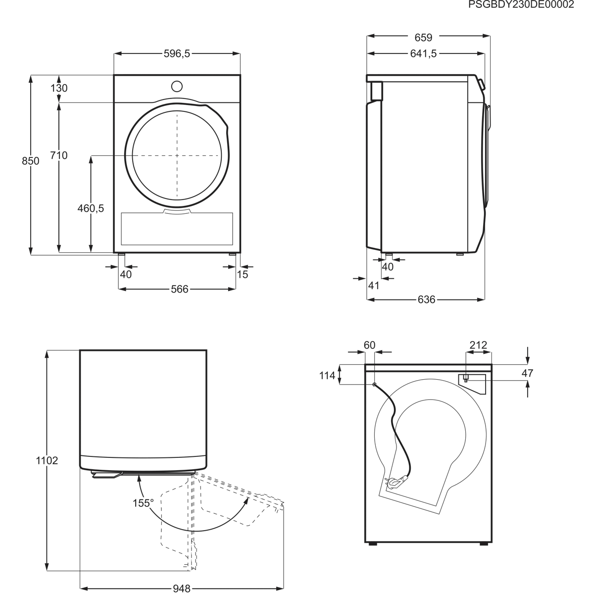 Electrolux EW7H59GY tumble dryer Freestanding Front-load – image 8