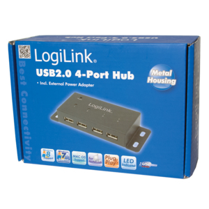 LogiLink UA0141A interface hub 480 Mbit/s Black – image 2
