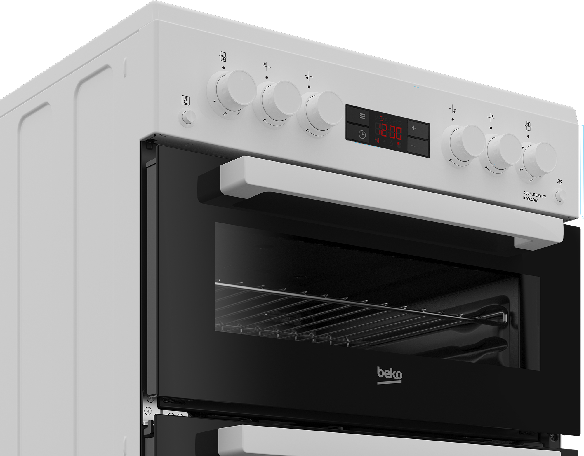 Beko KTG613W 60cm Freestanding Gas Twin Cavity Cooker – image 3