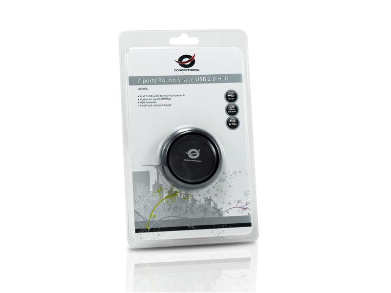 Conceptronic 7-Ports Round Shape USB 2.0 Hub – image 5