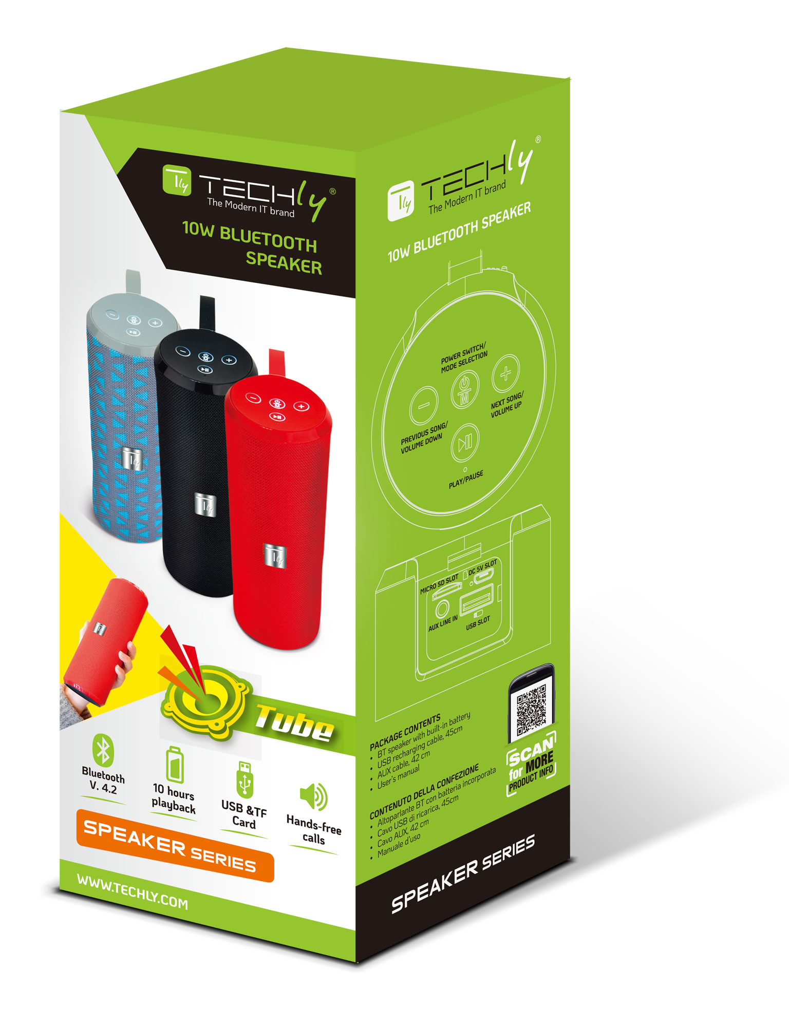 Techly 108552 portable/party speaker Stereo portable speaker Blue, Grey – image 3